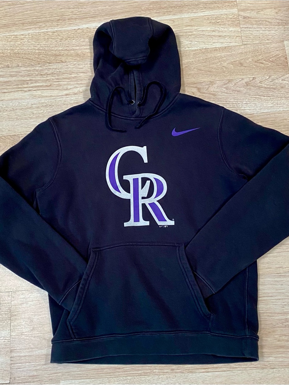Nike Colorado Rockies Hoodie Men’s Medium Black MLB Baseball Pullover Sweatshirt